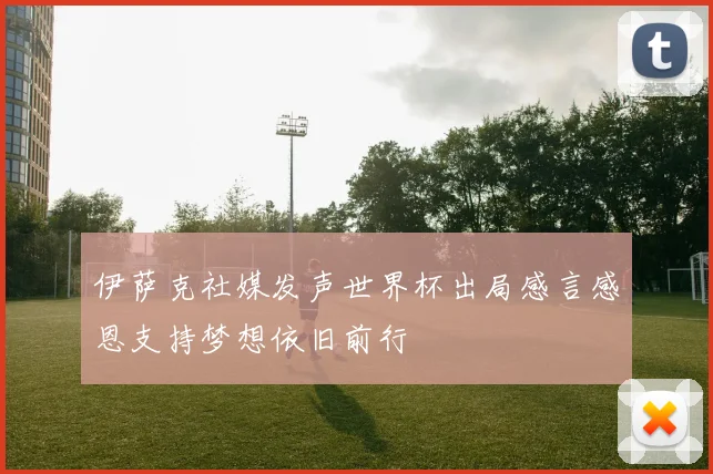 伊萨克社媒发声世界杯出局感言感恩支持梦想依旧前行